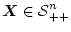 $\mbox{\boldmath$X$}\in \mbox{${\cal S}$}_{++}^{n}$