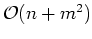 $\mathcal{O}(n+m^2)$