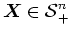 $\mbox{\boldmath$X$}\in \mbox{$\cal{S}$}_{+}^{n}$